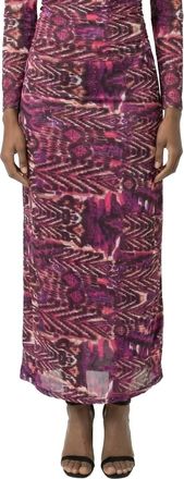 Area Stars Lee Midi Jersey Skirt In Purple