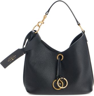 Balenciaga Small Carrie Grained Leather Hobo Bag in 1000 Black at Nordstrom
