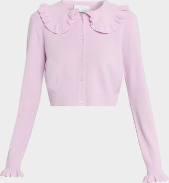 Aknvas Kamomilla Ruffle-Trim Cardigan