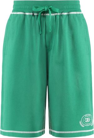 Dolce & Gabbana Katoenen Bermuda Shorts met Zakken - Heren - Korte Broeken - Groen - S - Katoen - Korte Broeken