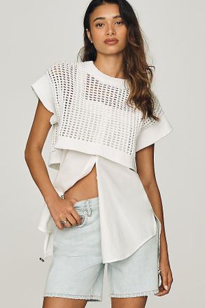 Maeve Open-Stitch Twofer Top