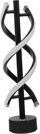 OEM Espejo De Ba&ntilde;o Retro Wind Lane Con L&aacute;mpara De Mesita De Noche Twist Strip, Modelo Negro