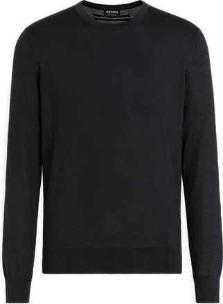Ermenegildo Zegna Cashseta Light Cashmere-Silk Crewneck Sweater