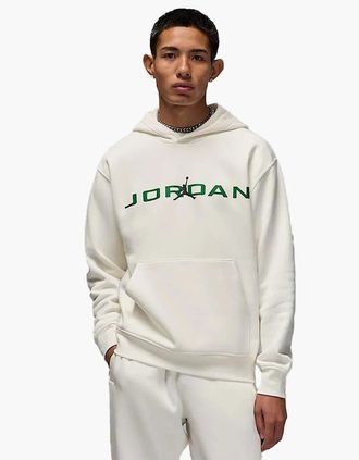 Nike Mens Nike Jordan Classic Overhead Hoodie Cream - White - Size: 42