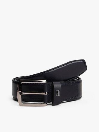 Tommy Hilfiger Denton Flag Plaque Leather Belt