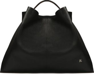 Kazar Zwarte losse handtas met handvat - Dames - Handtassen - Zwart - ONE Size - Leer - Tassen