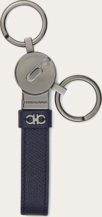 Ferragamo Men Gancini key holder Blue