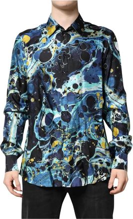 Dolce & Gabbana Heren, Overhemden, Blauw, Maat: 4XS
