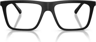 Emporio Armani 56mm Clip-On Style Square Sunglasses in Matte Black/clear at Nordstrom