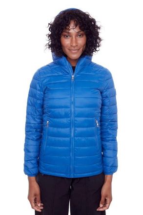 Alpine North YOHO LADIES - Vegan Down Lightweight Packable Puffer Jacket & Bag in Cobalt at Nordstrom, Size X-Large