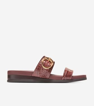 Cole Haan Womens Oaklynn Double Band Footbed Sandals - Brown Size 10.5