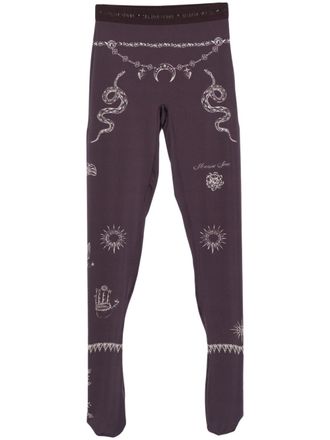 Marine Serre Jersey panty met print - Bruin