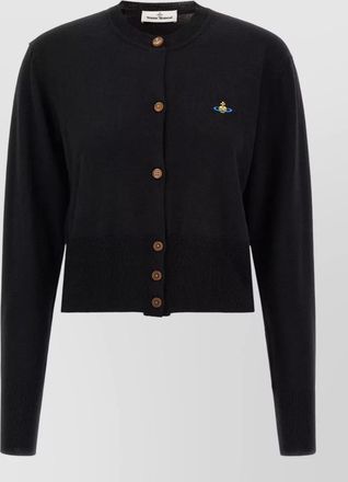 Vivienne Westwood wool silk cropped ribbed cardigan