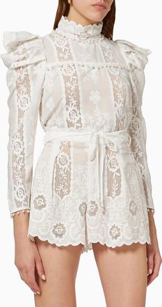 Elliatt Jimena Top & Shorts Set In Ivory