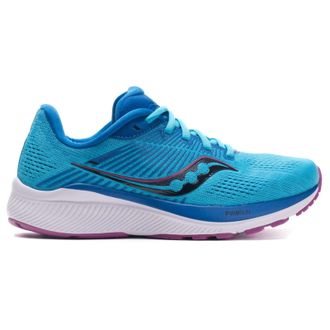 Saucony Guide 14 Textile Synthetic Womens Lace Up Trainers - Blue Blaze Berry - Size:UK 6.5