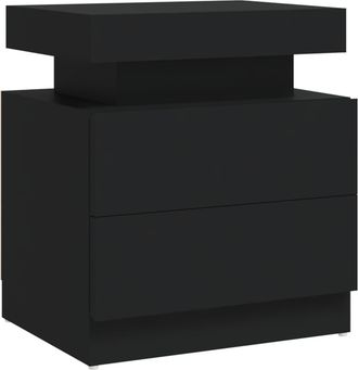 vidaXL Mesita De Noche De Aglomerado Negro 45x35x52 Cm Vidaxl