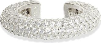 SHYMI Pavé Ear Cuff in Silver/White at Nordstrom