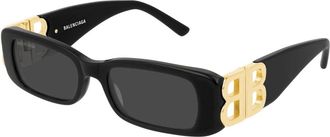 Balenciaga Dynasty Rectangle - unisex - Balenciaga - Sunglasses - Black - 51 MM - Accessories