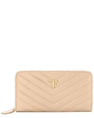 Tiffany & Fred V-Shape Quilted Leather Wallet