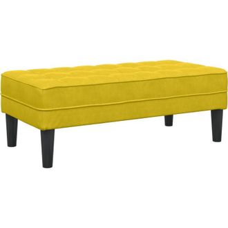 vidaXL Vidaxl - Banco Amarillo 113 X 57 X 39 Cm Terciopelo
