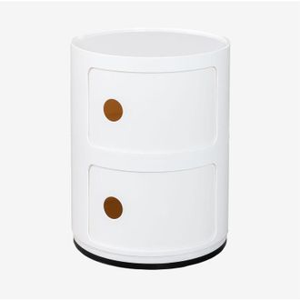 Sklum Sklum - Mesita De Noche Redonda Con Estantes Babel