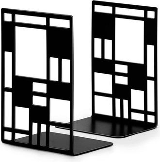 OEM Sujetalibros, Sujetalibros Resistentes, Soportes Decorativos Para Separadores De Libros, Un Par De Sujetalibros De Metal Negro Resistentes