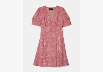Kate Spade New York Fluid Jacquard Puff Sleeve Mini Dress