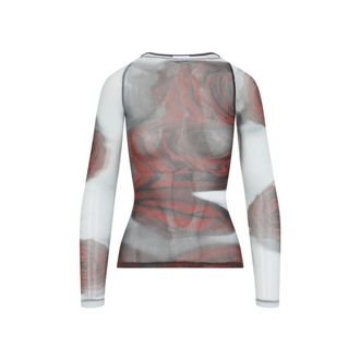 Jean Paul Gaultier Fitted Long-Sleeved Top With Semi-Sheer Fabric