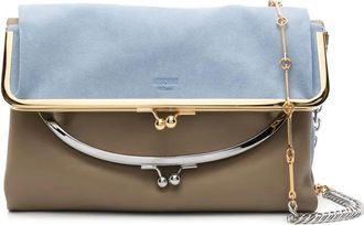 Moschino Clutch con design a strati - Blu