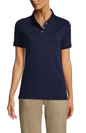 Lands End School Uniform Short Sleeve Interlock Polo Shirt in Classic Navy at Nordstrom, Size X-Large