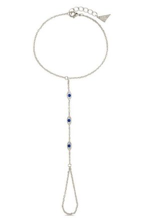 Sterling Forever Arielle Cubic Zirconia Hand Chain in Silver at Nordstrom