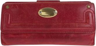 Chlo&eacute; Pre-owned Rode Leren Lange Portemonnee - Dames - Vintage Accessoires - Rood - ONE Size - Leer - Vintage