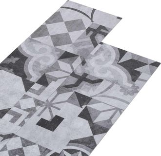 vidaXL Laminas De Suelo De Pvc Autoadhesivas Patr&oacute;n Gris 30,5 X 61 Cm Vidaxl
