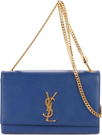 Saint Laurent Borsa a spalla Kate media - Blu