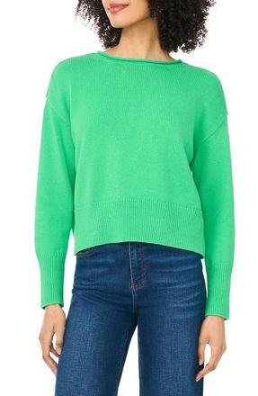 Vince Camuto Roll Neck Sweater in Island Green at Nordstrom, Size X-Small