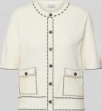 More & More More & More Regular Fit Cardigan aus Viskose-Mix in Offwhite, Gr&ouml;&szlig;e 34