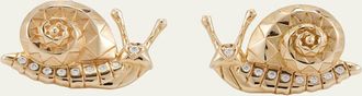 Harwell Godfrey Snail Stud Earrings with Diamonds