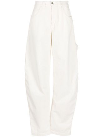 Darkpark Pantaloni dritti a coste - Bianco