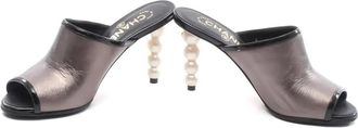Chanel 1986-1988 pearl-embellished sandals - Silver