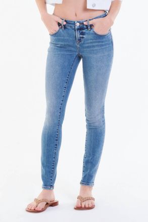Dear John Denim Joyrich Mid Rise Ankle Skinny Jeans In Medium Wash