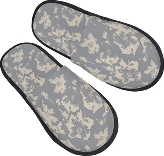 Generic Women Men House Slippers Flower Strokes Slippers Lightweight Comfy MenS Warm Slip On Slipper, For Home, Indoor Outdoor, Travel, M