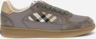 Burberry Terrace leather and Check Sneakers Male 41.5