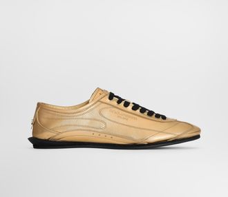 Dolce & Gabbana Calfskin Lipari - Man Lace-ups Gold 42.5