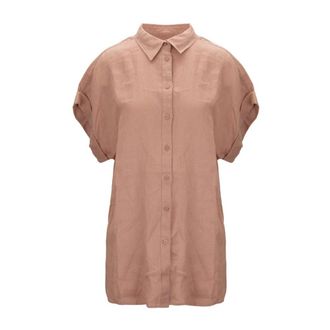 Ralph Lauren Button Shirt - Dames - Overhemden - Roze - S - Linnen - Overhemden