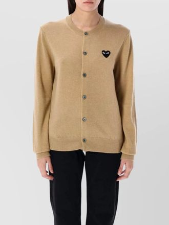 Comme Des Gar&ccedil;ons heart knitwear with ribbed cuffs
