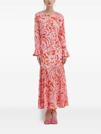 Never Fully Dressed flared ruffled print dress