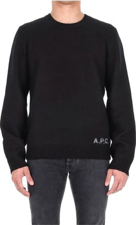 A.P.C. Edward Jumper - Heren - Ronde hals truien - Zwart - S - Wol - Truien & Vesten