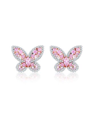 Suzy Levian Suzy Levian Gala Collection Silver Cz Stud Earrings