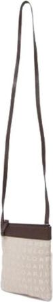 Bulgari Pre-owned Canvas Schoudertas - Dames - Vintage Schoudertas - Beige - ONE Size - Leer - Vintage