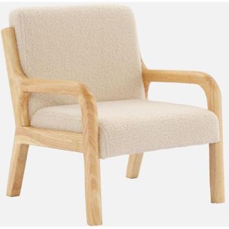 Sweeek Sweeek - Poltrona scandinava per bambini in legno, tessuto boucl&eacute;